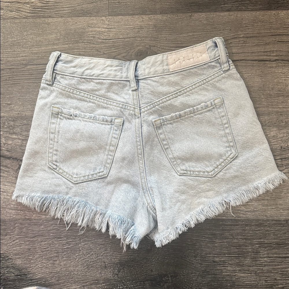 Pacsun Women’s Distressed High Rise Festival Denim Shorts Size 24 - Picture 5 of 7